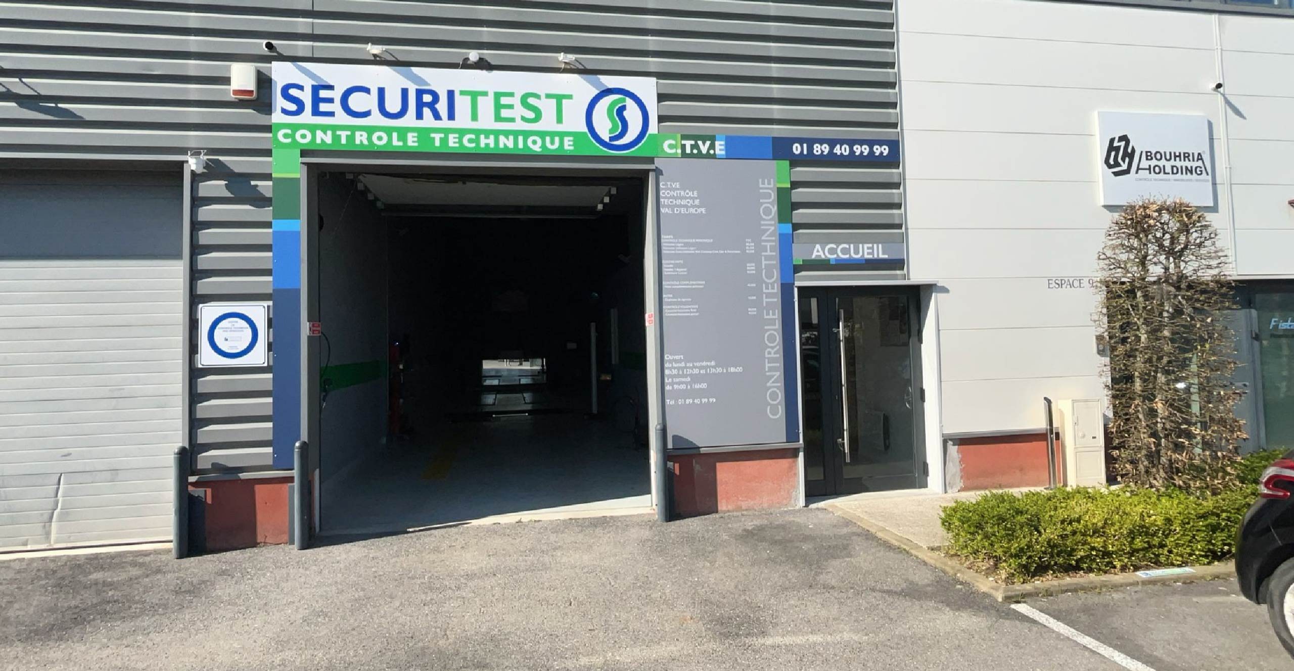 Façade du centre Sécuritest à Bailly-Romainvilliers